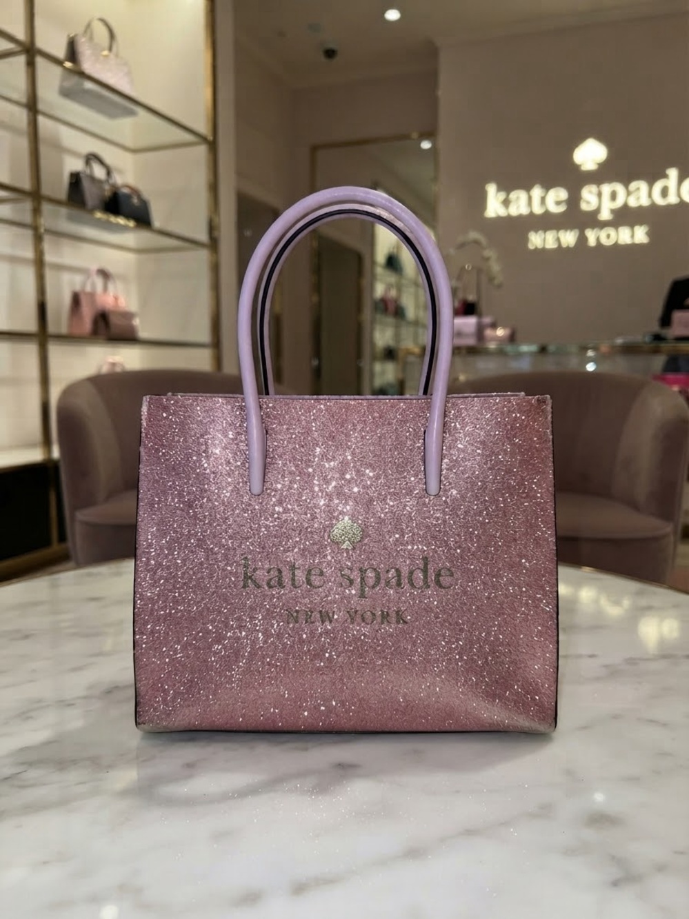 Kate Spade New York Trista Glitter Shopper Tote